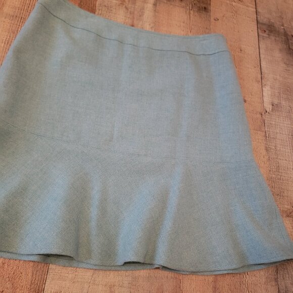 Gap Aqua Wool Blend Trumpet Hem Skirt - Size 10 - Picture 3 of 12